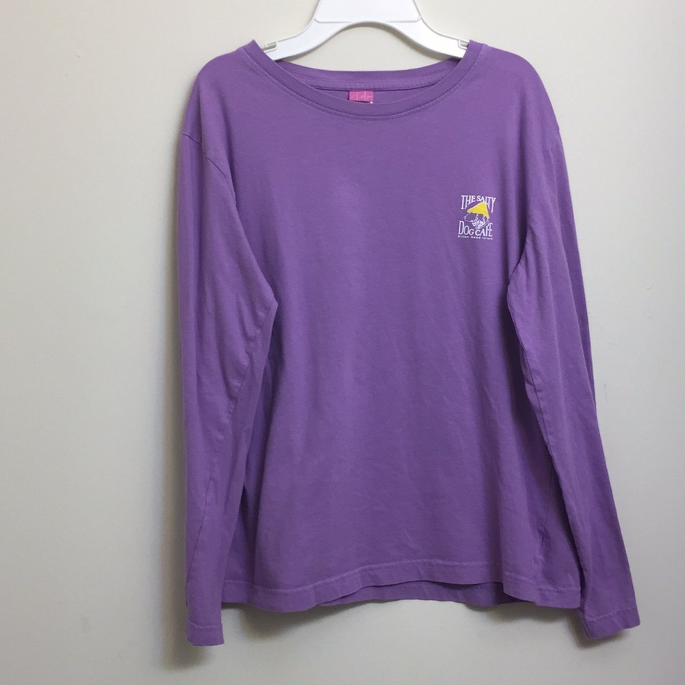Purple salty dog cafe shirt